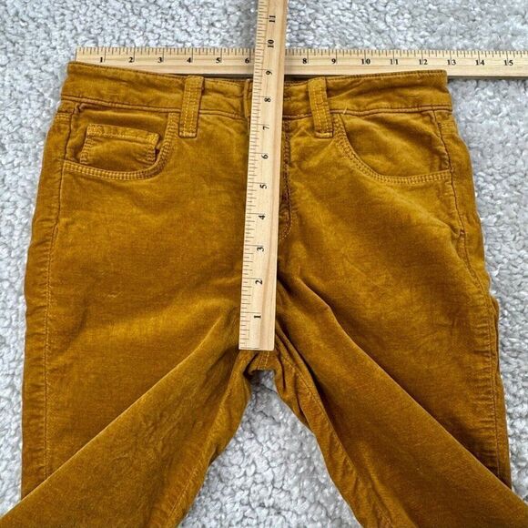L'Agence Margot Velvet Skinny Ankle Pants Gold Mustard - Picture 12 of 13